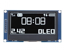 2.42in White OLED Display Screen Module 128x64 SPI IIC Control SSD1309 Driver